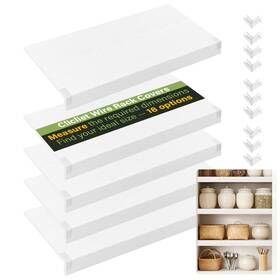Clicliet 753763152607 Wire Rack Covers For Shelves 24 12 Pvc Inch Wires Shelf 24w X 12d White