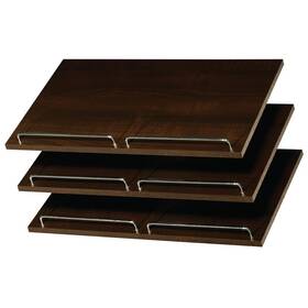 Closet Evolution 018098104098 Shoe Shelves 14 Inch D X 24 W 0.625 H Wood Espresso 3-pack Closet Evolution 018098104098 Shoe Shelves 14 Inch D X 24 W 0.625 H Wood Espresso 3-pack
