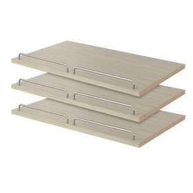 Closet Evolution 018098104692 Shoe Shelf 14 Inch D X 24 W 0.625 H Laminate Rustic Grey 3-pk