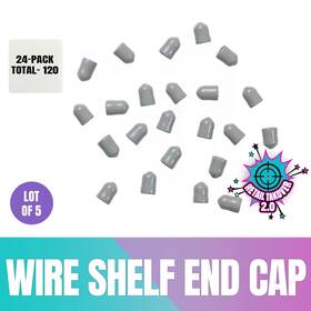 23578 Closetmaid Max Load 0.25 Inch L Silver Vinyl Wire Shelf End Cap 24-pack Lot Of 5 23578 Closetmaid Max Load 0.25 Inch L Silver Vinyl Wire Shelf End Cap 24-pack Lot Of 5