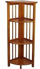 Corner Furniture Dorm 4 Shelf Books Wooden Bookcase Office Folding Home Rack