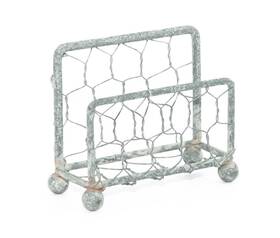 Ctw Home Collection 810874 Chicken Wire Business Card Holder With Barn Roof Finish