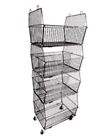 Db-08-248bl Stacking Basket Rolling Knockdown Wire Bulk Dump Rack Display Fixture Db-08-248bl Stacking Basket Rolling Knockdown Wire Bulk Dump Rack Display Fixture