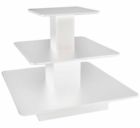Db-9833w Unbranded Rolling Display Tier Table Square Boutique Clothing Store Wood Db-9833w Unbranded Rolling Display Tier Table Square Boutique Clothing Store Wood
