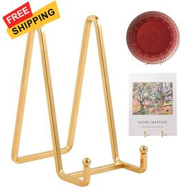 Didudidu Dk10fj-l2 Plate Holder Easel Display Stand - 6 Inch Metal Stands Inch-2 Gold