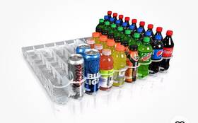 546591 Display Technologies Visi-slide 20 Oz Soda Beverage Dispenser Gravity Fed Glide For Angled Shelves