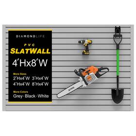 8ftw Dldirect 810110592599 4fth X Slatwall Panel Garage Wall Organizer Heavy Duty Mounted Pvc W