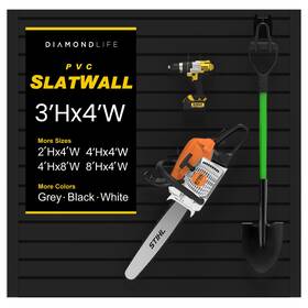 A.hslp.3648.blk Dldirect Slatwall Panel Garage Wall Organizer Heavy Duty Mounted Pvc Rack A.hslp.3648.blk Dldirect Slatwall Panel Garage Wall Organizer Heavy Duty Mounted Pvc Rack