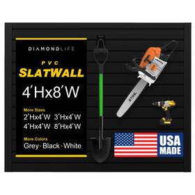 A.hslp.4896.blk Dldirect 48 X 96 - Slatwall Panel Garage Organizer Heavy Duty Wall Mounted Pv A.hslp.4896.blk Dldirect 48 X 96 - Slatwall Panel Garage Organizer Heavy Duty Wall Mounted Pv