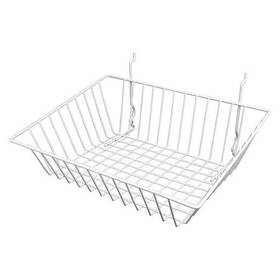 Bsk16 Econoco Bsk16/w Grid Sloping Basket 15 Inch X 12 White 6pk