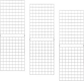 Pgp26c Econoco Portable 2 X 6 Chrome Grid Panels - Pack Of 3 Ft