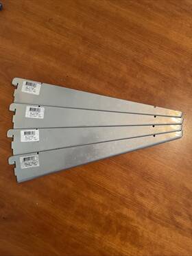 413748 Elfa 14 1/2 Inch Decor Shelf Bracket Platinum Art. Lot Of 4 Preowned