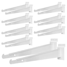 Ex-w10in Expdst 16 Pack Slatwall Knife Shelf Bracket 10 Inch Heavy Duty For Sl