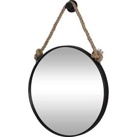70146 Firstime & Co. And Medium Round Oil Rubbed Bronze Mirror 33.5 Inch H X 2 W