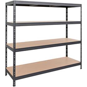 Fixturedisplays Ws-243tr18s406khkfd9t Ar Shelving 20 Inch X 71 Nsf 4- Shelf Galvanized Boltless Rivet Wire