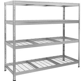 Fixturedisplays Ws-243trm18s418khkez Ar Shelving 18 Inch X 47 71 Nsf 5- Shelf Galvanized Boltless Rivet Wire