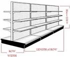 Fixtures Sections Sided Long 25 10 Store Display Gondola Feet Double Shelving