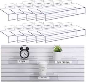 Fumete Room-06 10 Pack Clear Acrylic Slatwall Shelves Accessories 4 X Inch Fumete Room-06 10 Pack Clear Acrylic Slatwall Shelves Accessories 4 X Inch