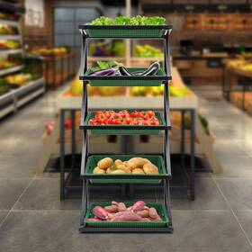 Gdrasuya10 754313224942 Retail Display Rack Market Shelf 5 Tiers Fruit Vegetable Snack Basket Usa