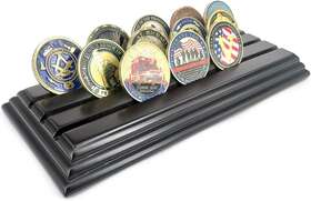 Glamtune 699954162720 3 Rows Challenge Coin Holder Military Display Stand Wood Glamtune 699954162720 3 Rows Challenge Coin Holder Military Display Stand Wood