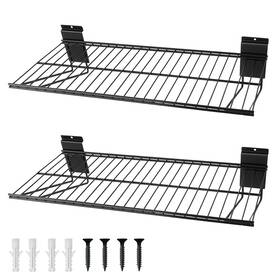 Gmsxcc 768834142142 Slat Wall Shelves Accessories - 24 Inch Slatwall Wire Shelf Heavy Duty Storage G