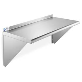 Gridmann Gr-hs14x24 14 Inch X 24 Stainless Steel Wall Mount Shelf With Silver