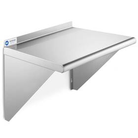 Gridmann Gr-hs18x24 18 Inch X 24 Stainless Steel Wall Mount Shelf With Silver
