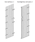 2084 H-2084-door Uline Chrome Doors For Security Cart Model 743161472551