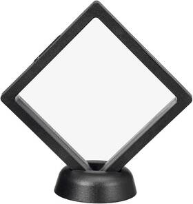 Hapyly 791378067435 5pcs 3d Floating Coin Display Stand Frame Holder Box 90 X Mm Black