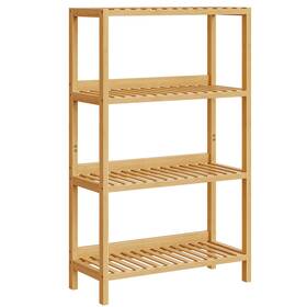 Hoobro Yl95cj01 Bamboo Storage Shelf 4-tier 23.6 Inch L X 10.2 W 39.4 H Natural