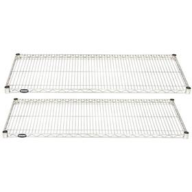 Hubert A1848-ta Soft Silver Wire Shelf Pack - 48 Inch L X 18 D 1 H