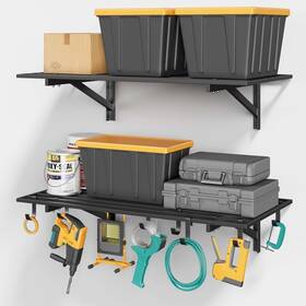 Wr01 Jusgym 2-pack 2x4ft Garage Shelving Wall Mounted 2ft X 4ft Heavy Duty Storage Wr01 Jusgym 2-pack 2x4ft Garage Shelving Wall Mounted 2ft X 4ft Heavy Duty Storage