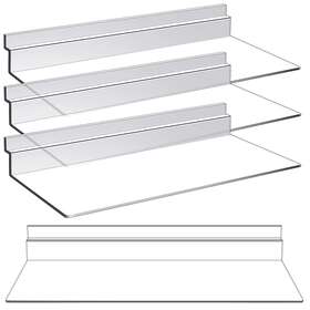 Kathfly 313021680657 4-pack 4x10 Clear Slatwall Shelves For Shoe Stores