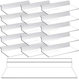 Kathfly 313044865888 16 Pack 4 X 10 Inch Slatwall Shelves Hanging Accessories Clear Shelf Pl Kathfly 313044865888 16 Pack 4 X 10 Inch Slatwall Shelves Hanging Accessories Clear Shelf Pl