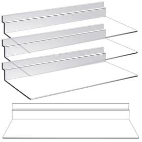 Kathfly 705353035395 4 Pack X 10 Inch Slatwall Shelves Hanging Accessories Clear Shelf Pla Kathfly 705353035395 4 Pack X 10 Inch Slatwall Shelves Hanging Accessories Clear Shelf Pla