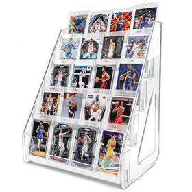 Kivomorn Ds001 5 Tier Acrylic Card Display Stand Vertical Holder Shelf For Transparent