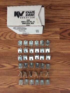 Knape & Vogt 238 Ano And Anochrome Finish Shelf Support Clips 36 Pieces