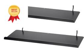 Kokone Cous-22337nl 2 Pack Pegboard Shelves With Lip - 15x5.5 In Metal Black
