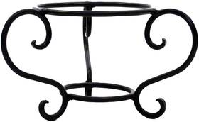 5566b Laredo Import Iron Triple S Stand Base 4.75 Inches High X 8 Wide. Ring Dark Bronze