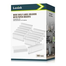 K0492a05 Lenink 100pcs Wire Shelf Label Holders With Paper Inserts Plast K0492a05 Lenink 100pcs Wire Shelf Label Holders With Paper Inserts Plast
