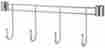 Llr69880 Lorell Industrial Wire Shelving 18 Hook Rack Chrome 035255698801