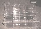 Lot Acrylic 9 Trifold 3 Clear Flat Display Slatwall Fixtures Retail 6 Store