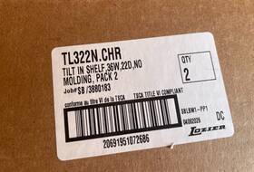 Lozier Tl322n.chr 2 Pcs. Gondola Tl Shelf Black 36w 22d Shelving