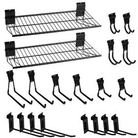 Lyyuwe 717956260265 20pcs Slatwall Accessories Set Includes 2 Pack Wire Shelves 24 Inc Lyyuwe 717956260265 20pcs Slatwall Accessories Set Includes 2 Pack Wire Shelves 24 Inc