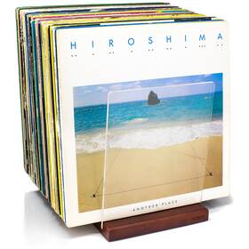 M Nke 627987195989 Premium Vinyl Record Storage - A Mid-century Style 60 Lp Brown