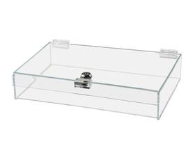 Marketing Holders Slc-12103 Acrylic Locking Display Case With Lock And 12.25 Inch W X 10.75 D 3.75 H Clear