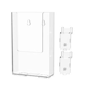 Z-m141 Marketing Holders 6 Pack Slatwall 4 Inch Wide Tri Fold Holder Tall Rack Card Or Menu Organizer Z-m141 Marketing Holders 6 Pack Slatwall 4 Inch Wide Tri Fold Holder Tall Rack Card Or Menu Organizer