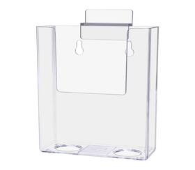 Z-m45 Marketing Holders 12 Pack Slatwall Brochure Holder Holds 4 Inch Wide Trifolds Clear Acrylic Pro