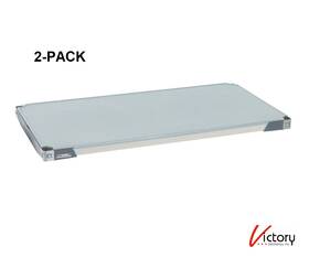 Mx2448f Metro New Metromax I Polymer Solid Shelf 2-pack 24 Inch X 48 Blue/taupe