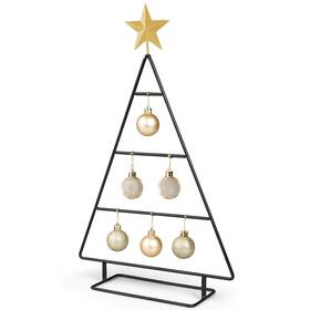Minventiss 755594734557 16 Inch Metal Xmas Christmas Tabletop Ornament Tree Shaped Black